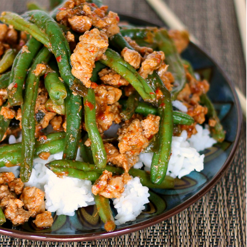 Sweet Chili Beef & Green Bean Bowls with Jasmine Rice,  Cilantro Main Image